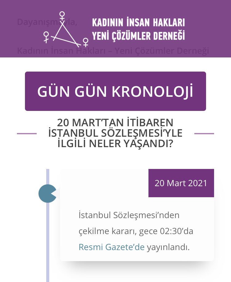 İstanbul Sözleşmesi Kronolojisi Yayında!